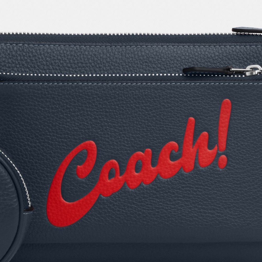 COACH®,Holden Crossbody With Coach Graphic,Coin,Crossbody,Casual,Navy
