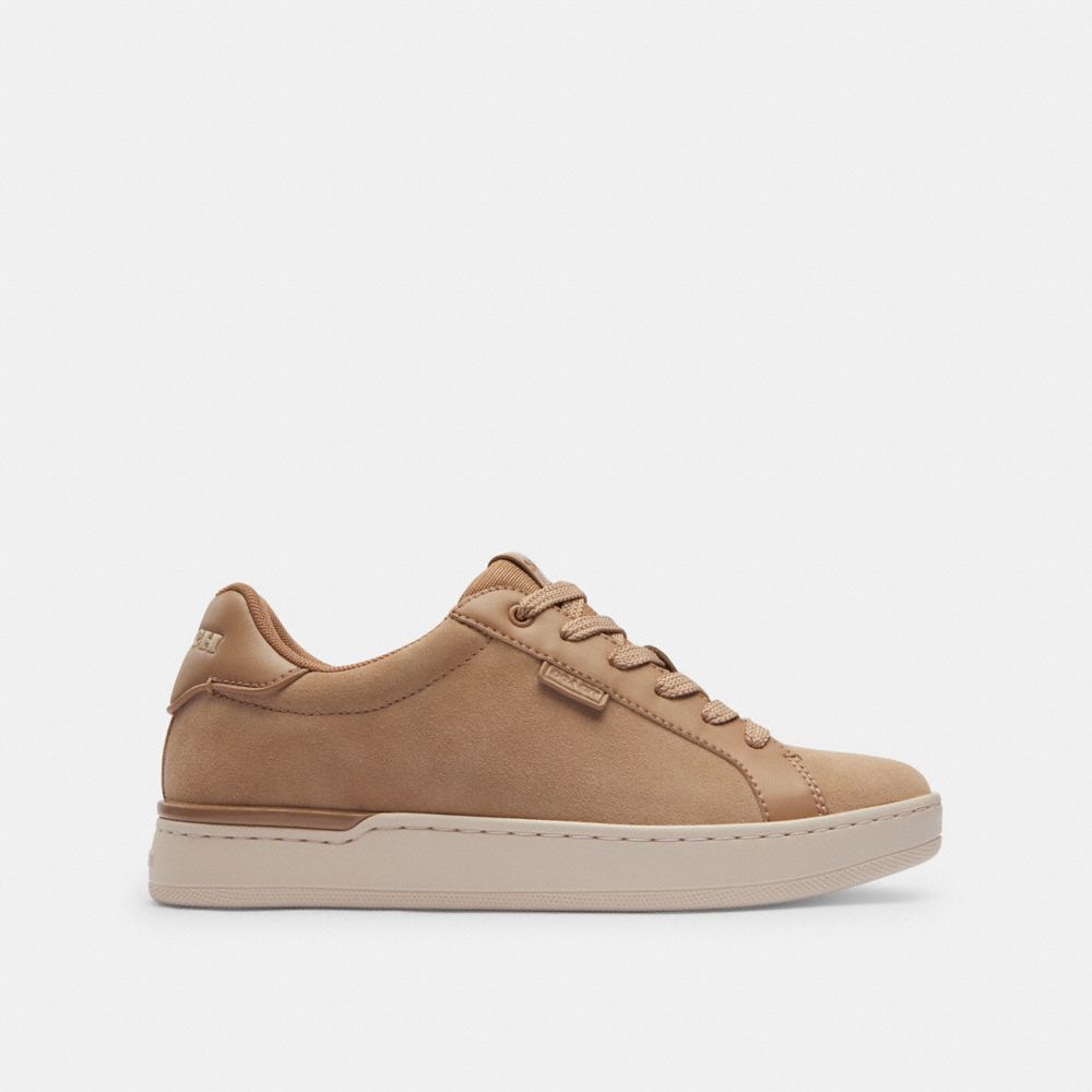 COACH®,LOWLINE LOW TOP SNEAKER,Taupe,Angle View