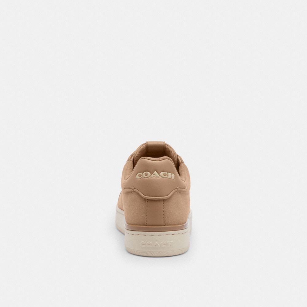 COACH®,Lowline Low Top Sneaker,Velvet,Suede,Leather,Lining Fabric,Rubber,Casual,Logo,Embossed,Cushioned,Casual,Brown,Alternate View