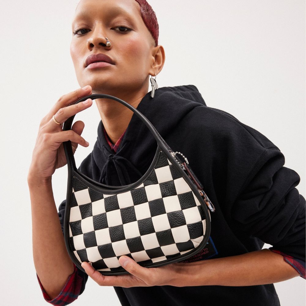 Ergo Bag Checkerboard Patchwork Upcrafted Leather