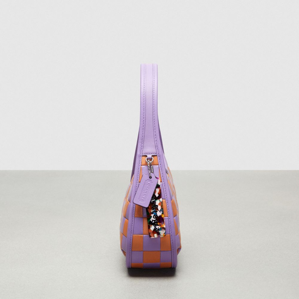 Coach Ergo Bag In Checkerboard Patchwork Upcrafted Leather In Iris/faded Orange