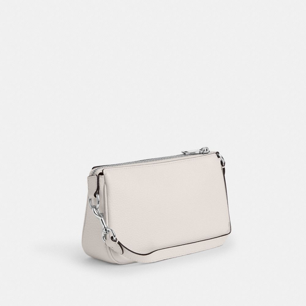 COACH®,NOLITA 19 WITH BOARDWALK GRAPHIC,Mini,Silver/Chalk,Angle View