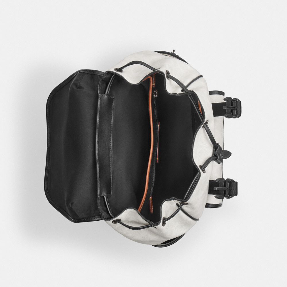 Coach League Flap Backpack In Signature Canvas