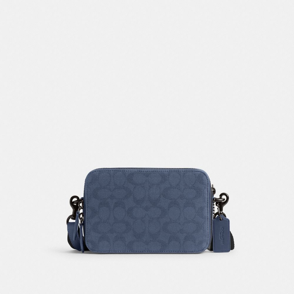 COACH®,CHARTER CROSSBODY 19 IN SIGNATURE CANVAS JACQUARD,Washed Chambray,Front View