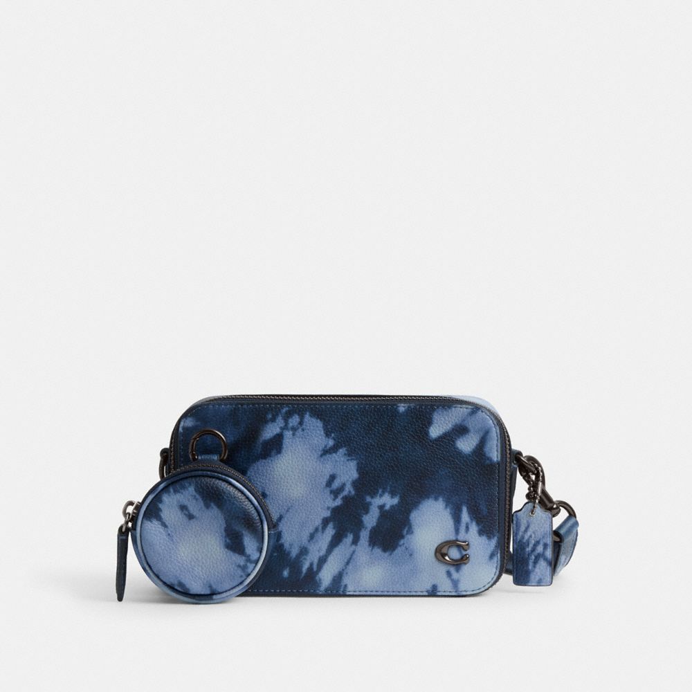 COACH®,CHARTER SLIM CROSSBODY WITH TIE-DYE PRINT,Mini,Midnight Navy Multi,Front View