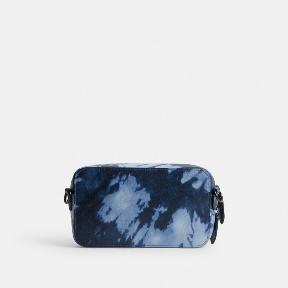 COACH®,Charter Slim Crossbody Bag With Tie Dye Print,Leather,Coin,Crossbody,Logo,Embossed,Metal,Casual,Multi Color,Back View
