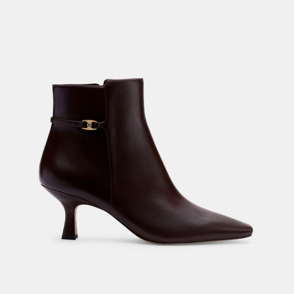 Coach brown booties hotsell