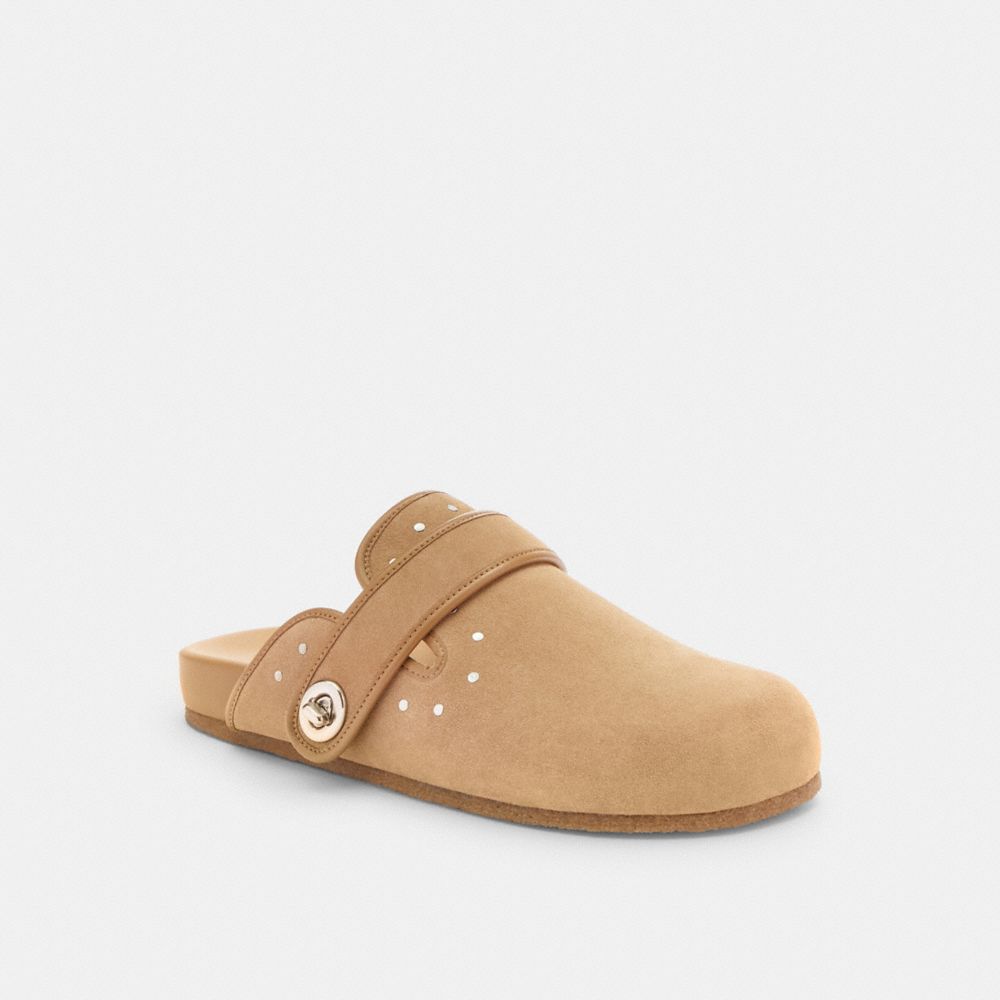 COACH®,BLAKE CLOG WITH RIVETS,Peanut,Front View