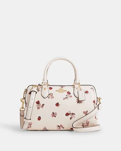 Rowan Satchel Bag With Ladybug Floral Print