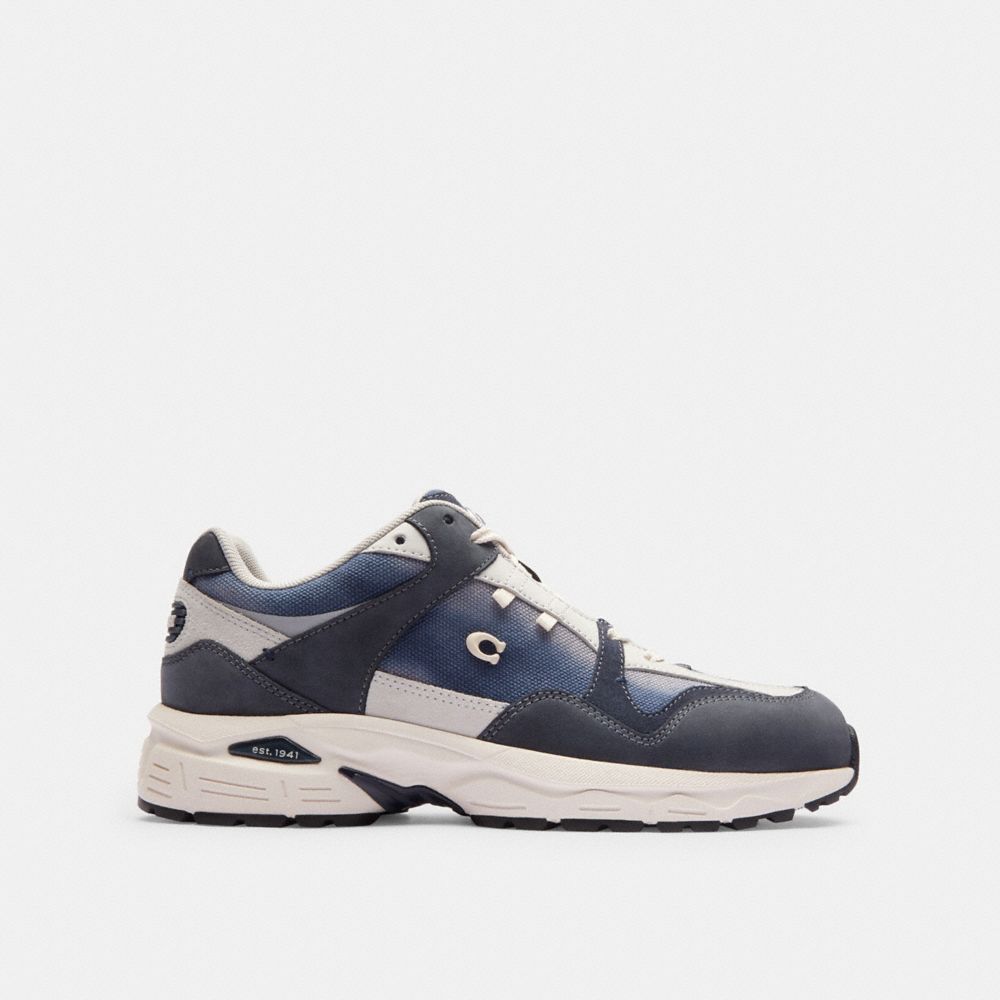 COACH®,C301 SNEAKER WITH TIE-DYE,Midnight Navy,Angle View