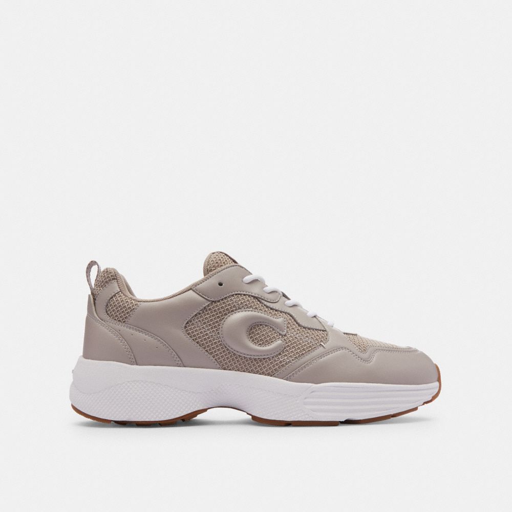 COACH®,STRIDER SNEAKER,Grey Birch,Angle View