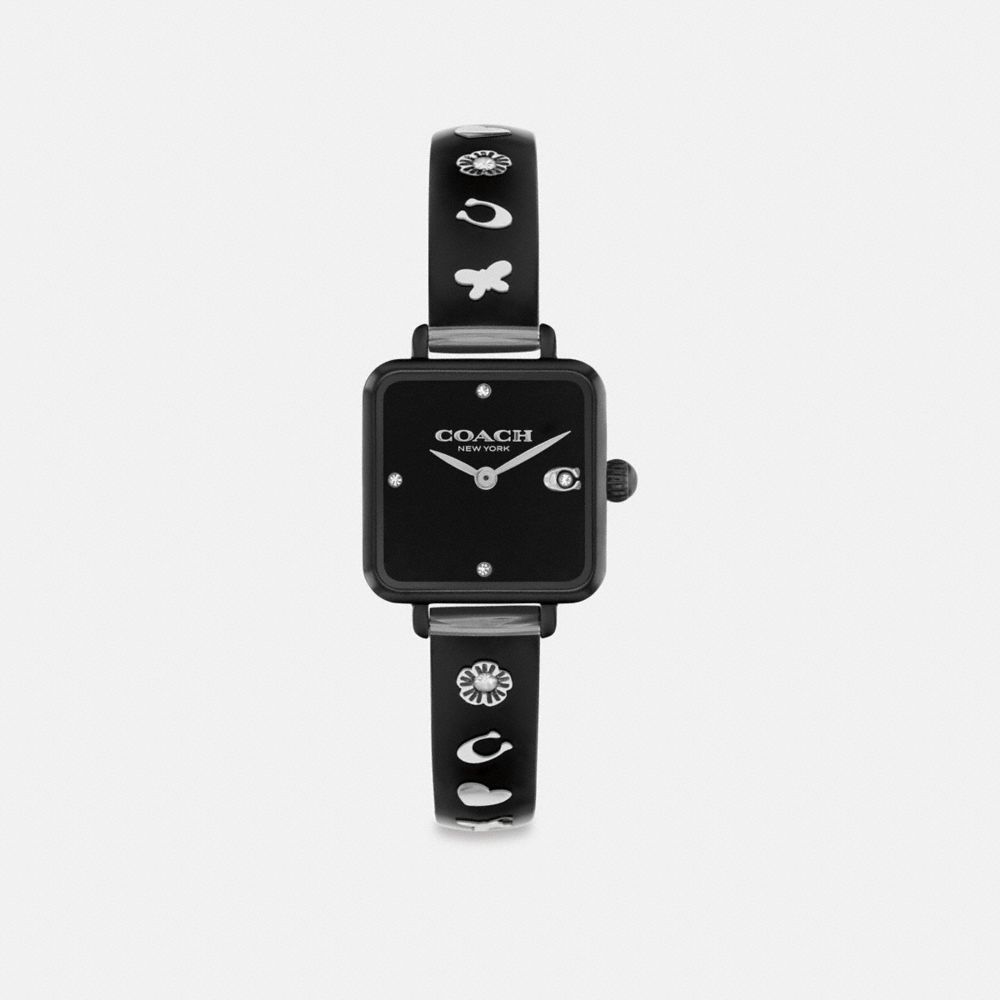 COACH®,CASS WATCH, 22MM,Black,Front View