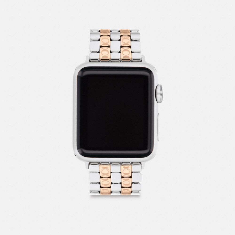 COACH®,APPLE WATCH® STRAP, 38MM, 40MM AND 41MM,Two Tone,Front View