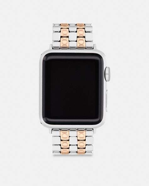 COACH®,APPLE WATCH® STRAP, 38MM, 40MM AND 41MM,Two Tone,Front View