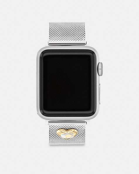COACH®,APPLE WATCH® STRAP, 38MM, 40MM AND 41MM,Stainless Steel,Stainless Steel,Front View