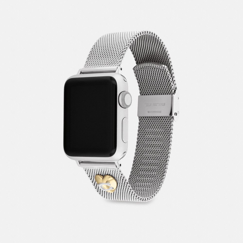 Coach Apple Watch® Strap, 38mm, 40mm And 41mm In Stainless Steel