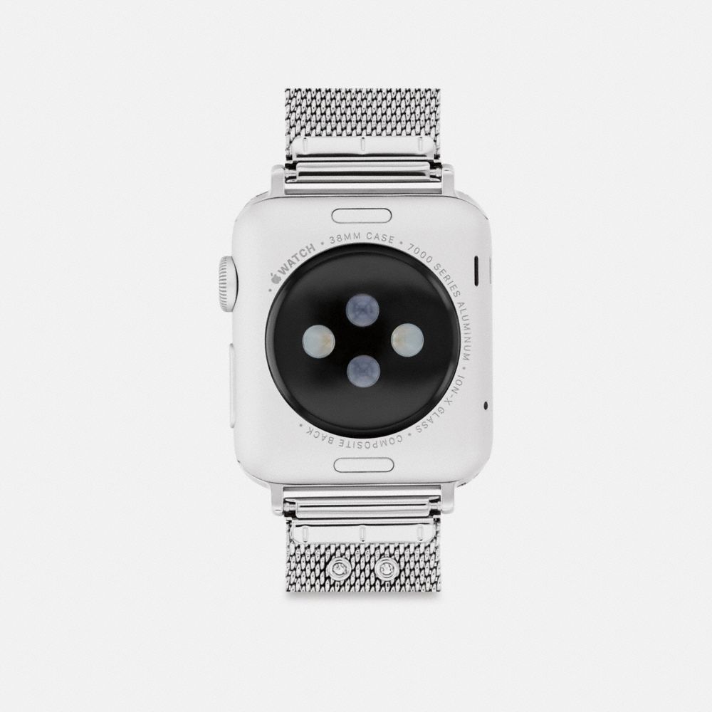 COACH®,APPLE WATCH® STRAP, 38MM, 40MM AND 41MM,Stainless Steel,Stainless Steel,Back View