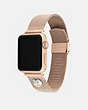 COACH®,APPLE WATCH® STRAP, 38MM, 40MM AND 41MM,Rose Gold,Angle View