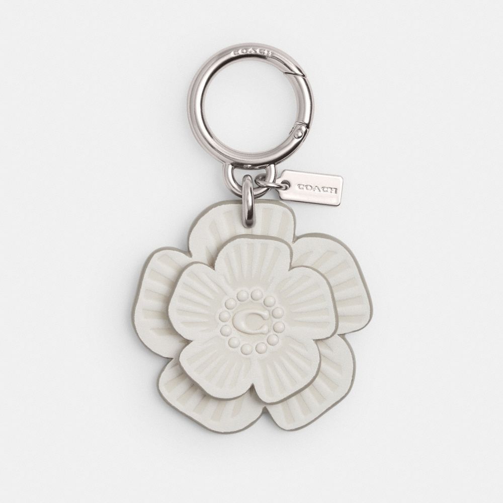 Coach Tea Rose Bag Charm In White