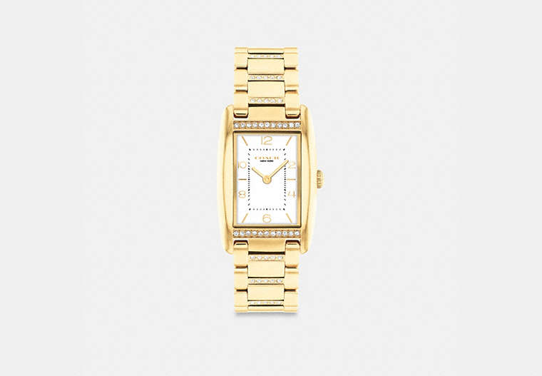 COACH®,REESE WATCH, 35MM X 24MM,Gold,Front View