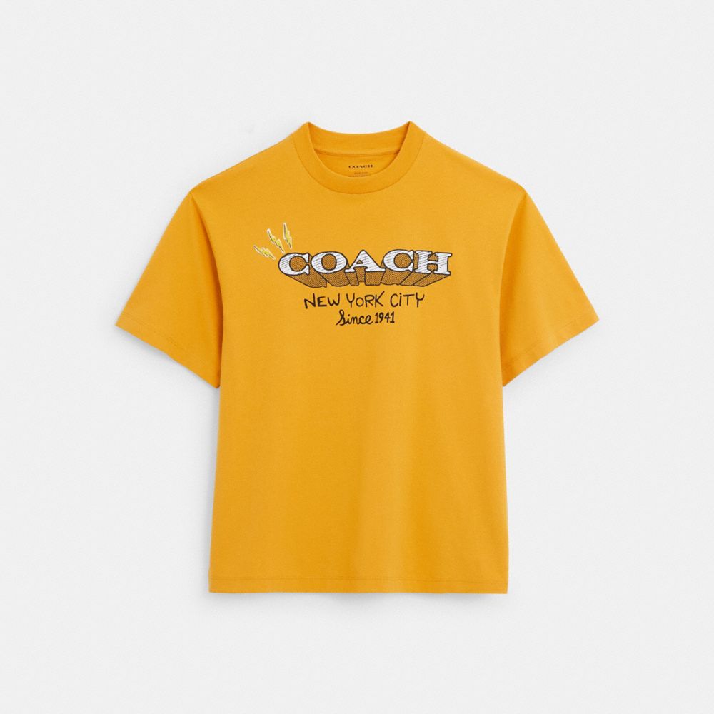 COACH®,ニューヨーク アート スクール Tシャツ,トップス&パンツ,ｻﾝﾌﾗﾜｰ