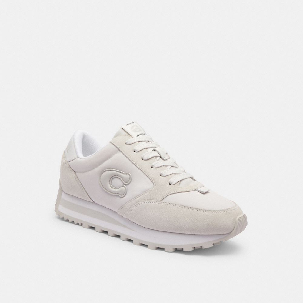 COACH®,CHAUSSURE DE SPORT POUR COUREUR,Blanc optique,Front View