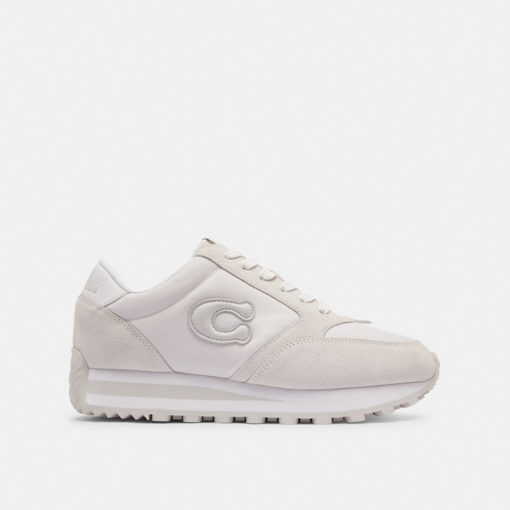 COACH®,RUNNER SNEAKER,Optic White,Angle View