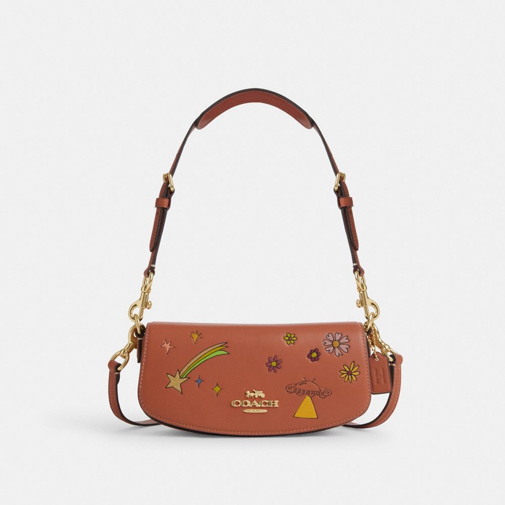 COACH ES Bolso Cruzado Coach X Observed By Us Heart En Lona De Firma Con Estampado