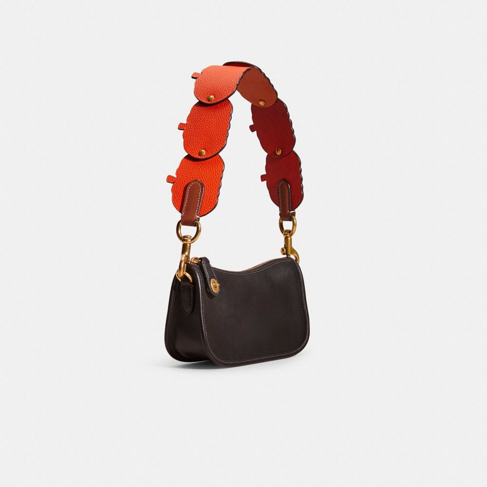 COACH®,Remade Linked Pumpkin Short Bag Strap,,Inside View, Top View