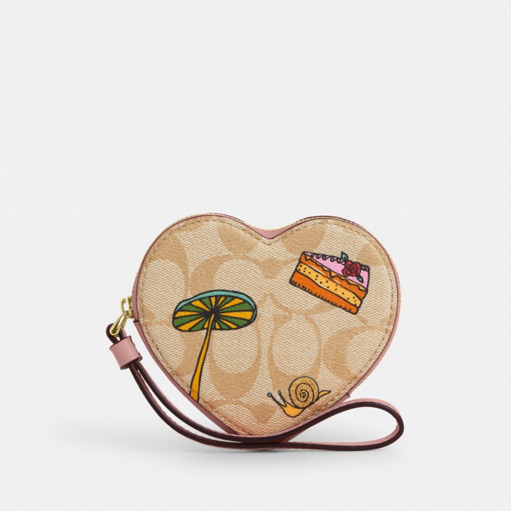 Coach heart coin case sale