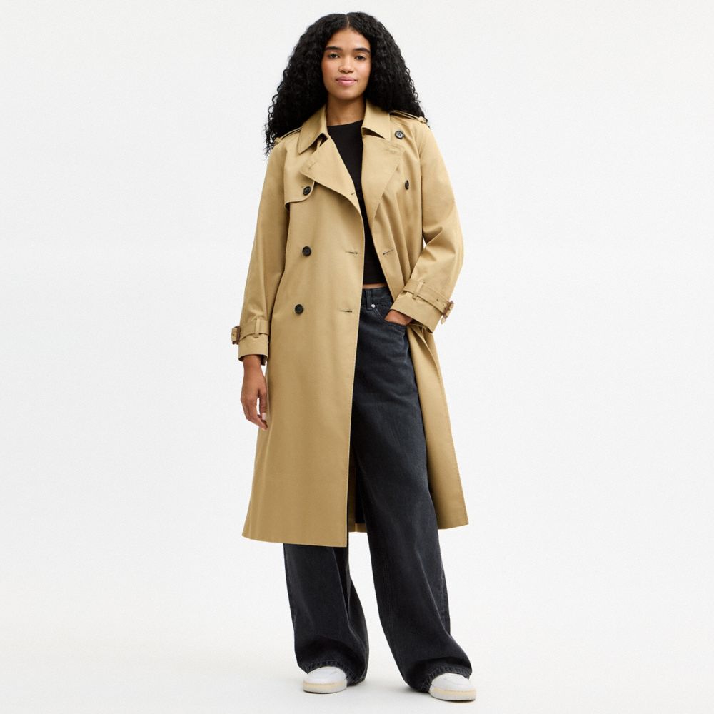 Женские куртки Coach Relaxed Trench Coat — фото 3