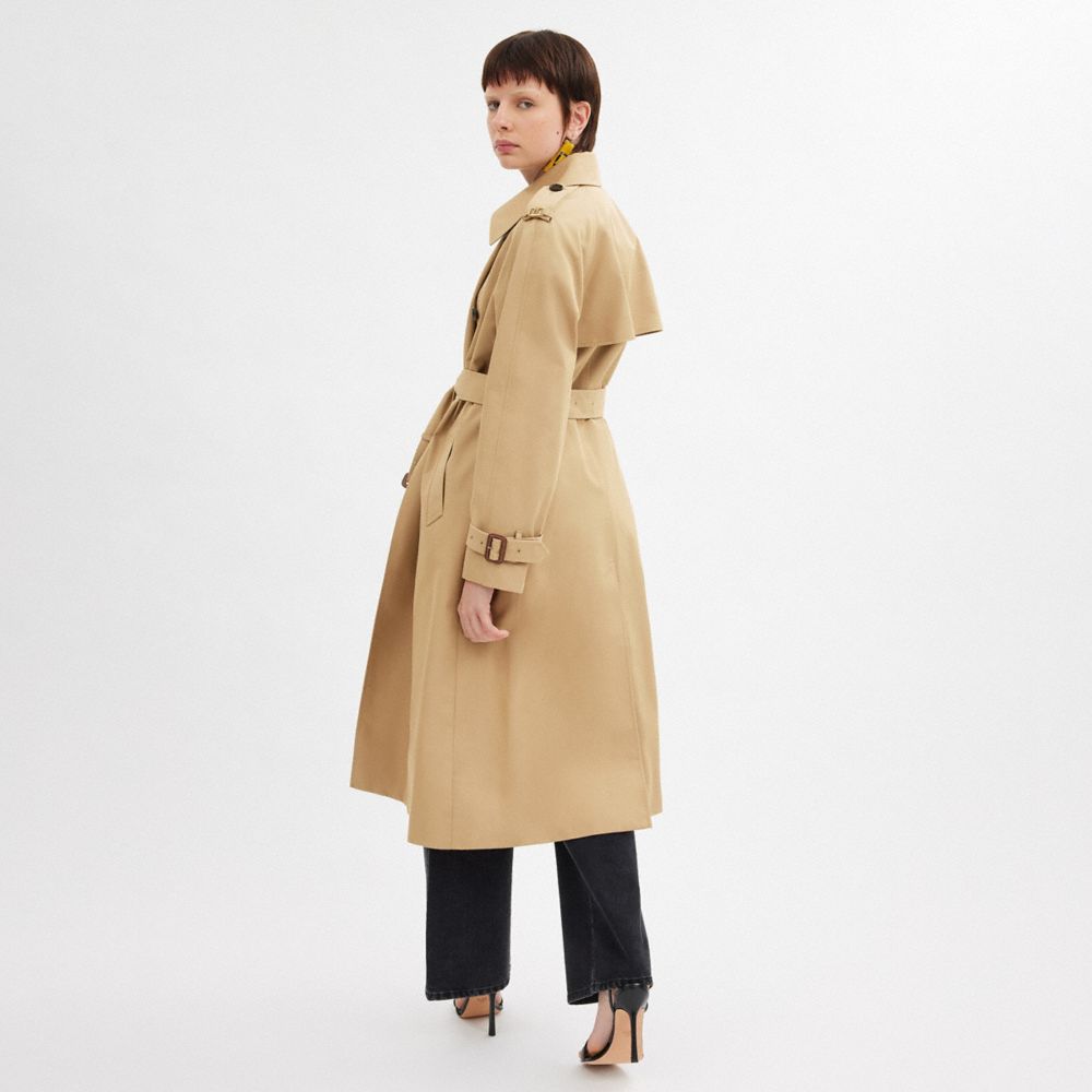 Coach Relaxed Trench In Khaki