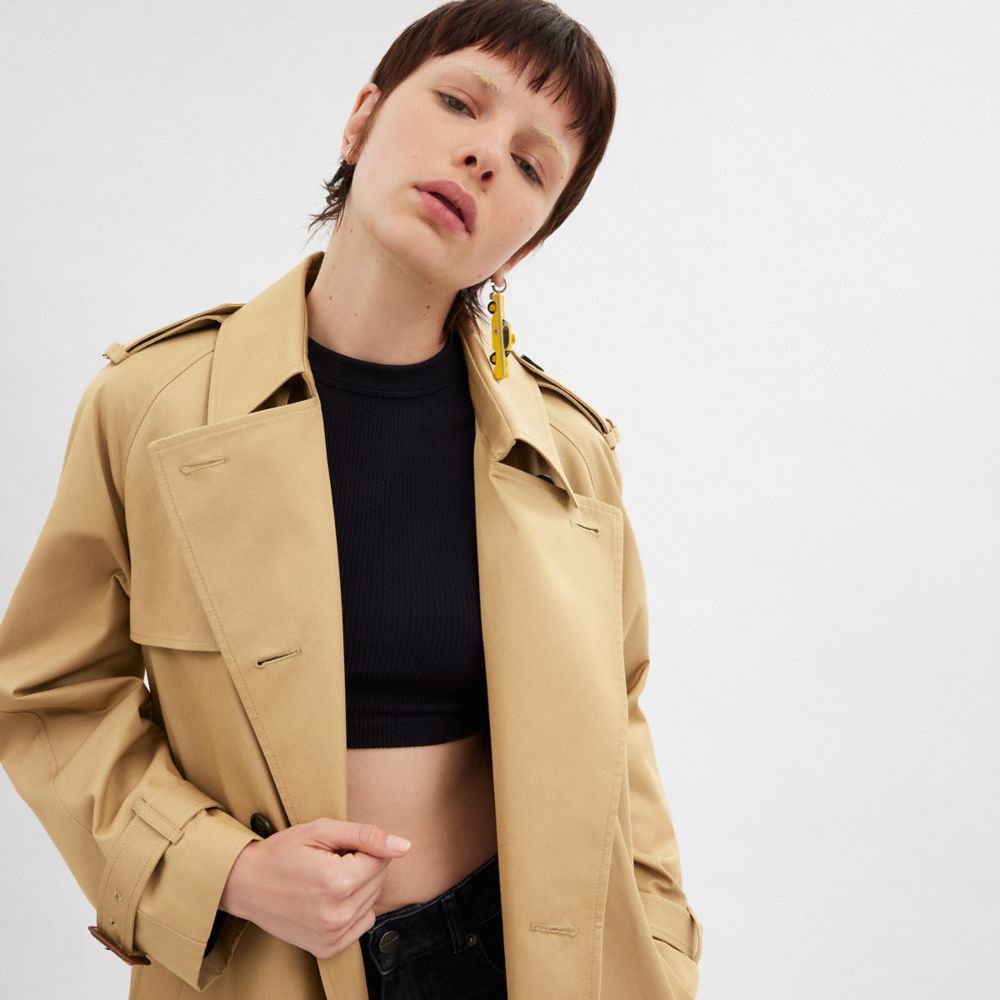 Coach Relaxed Trench In Khaki