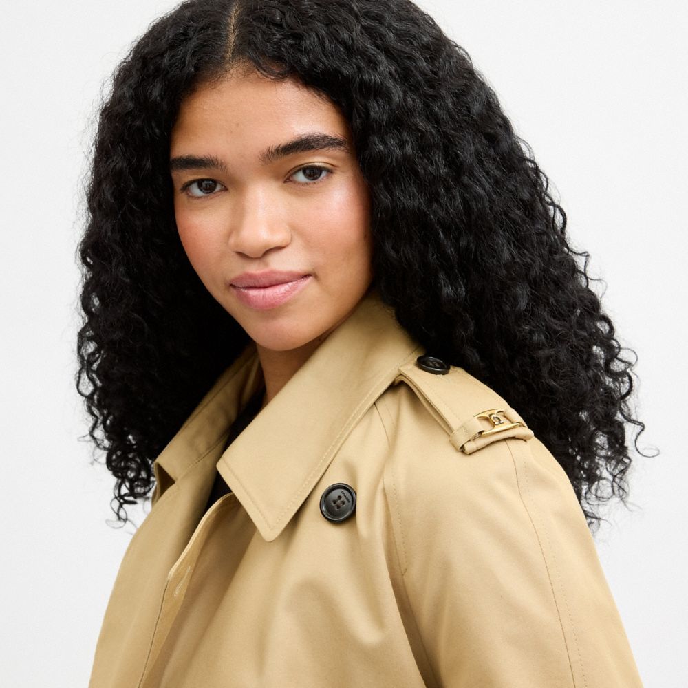 Женские куртки Coach Relaxed Trench Coat — фото 4