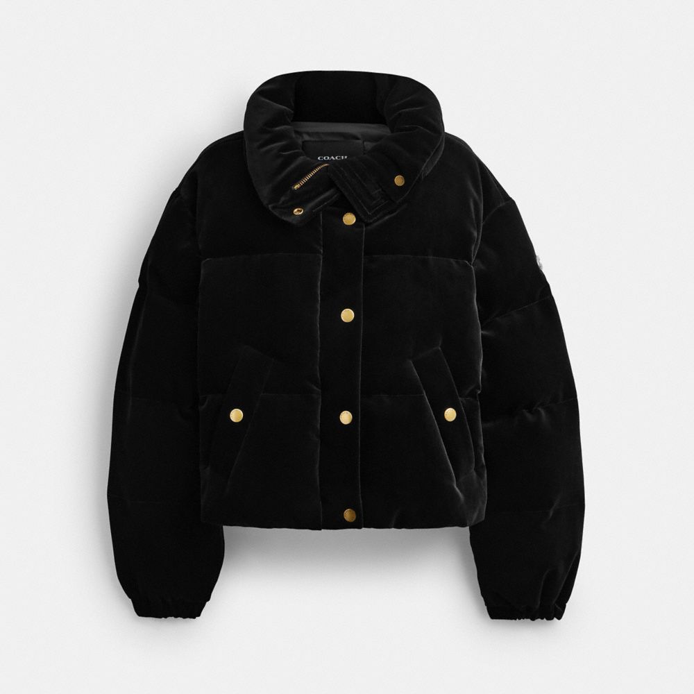 Dkny velour puffer jacket best sale