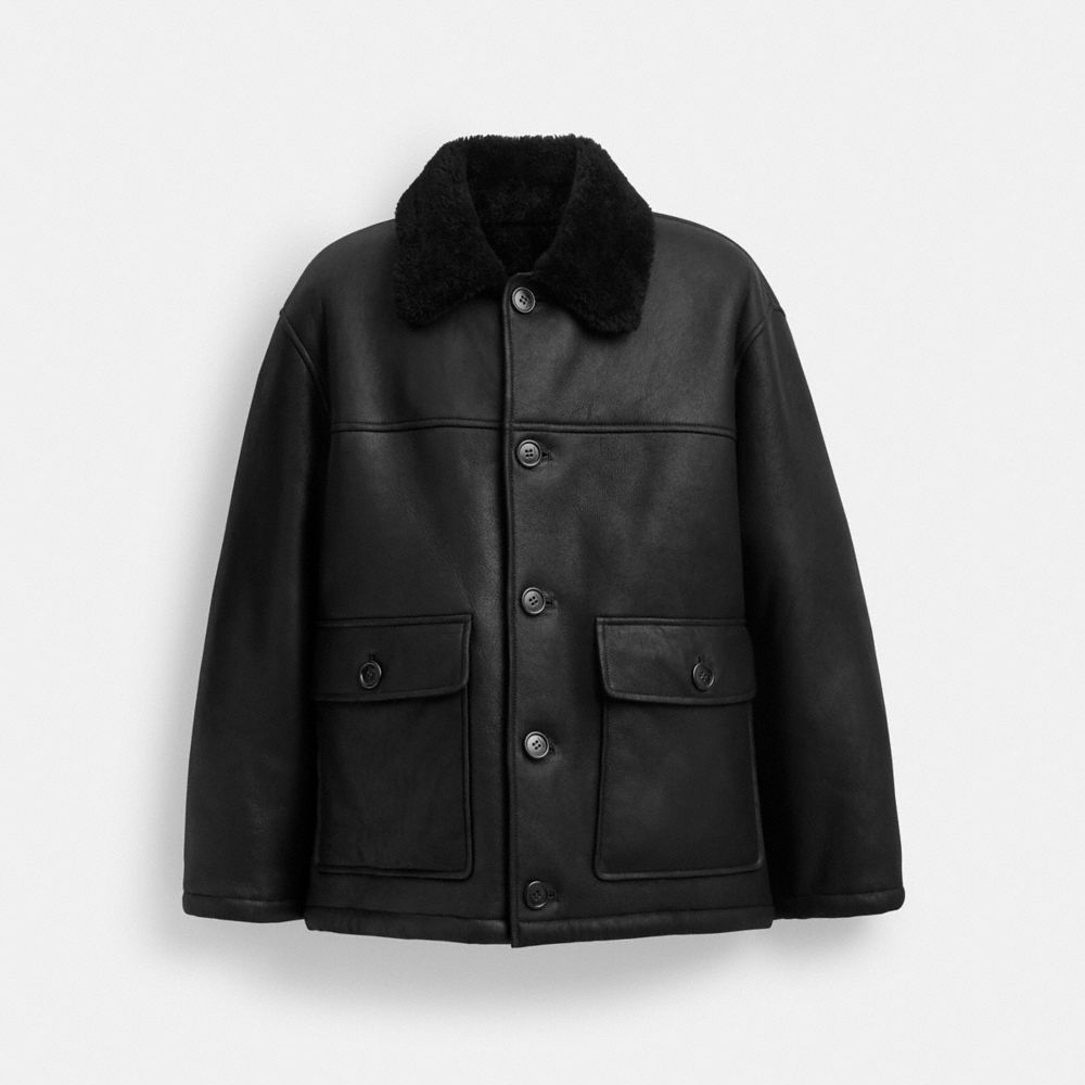 Black Classic Shearling Coat