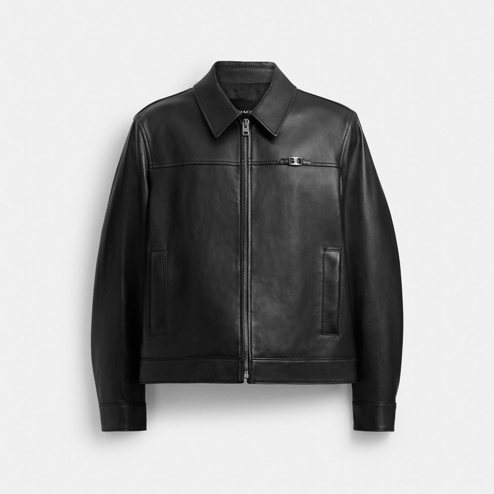 Coach Leichte Lederjacke Mit Heritage C In Black