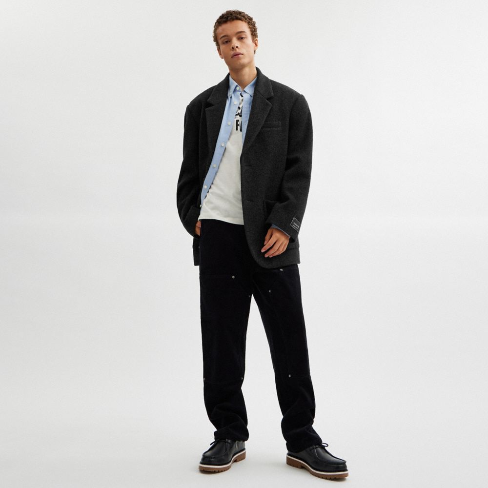 COACH®,Relaxed Wool Blazer,Blazer,Business Casual,Black,Scale View