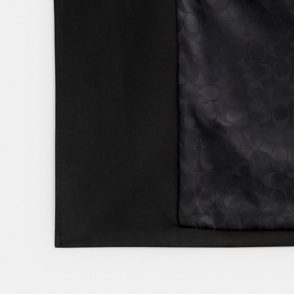 COACH®,Relaxed Trench Coat,Trench,Button,Work,Black,Inside View,Top View