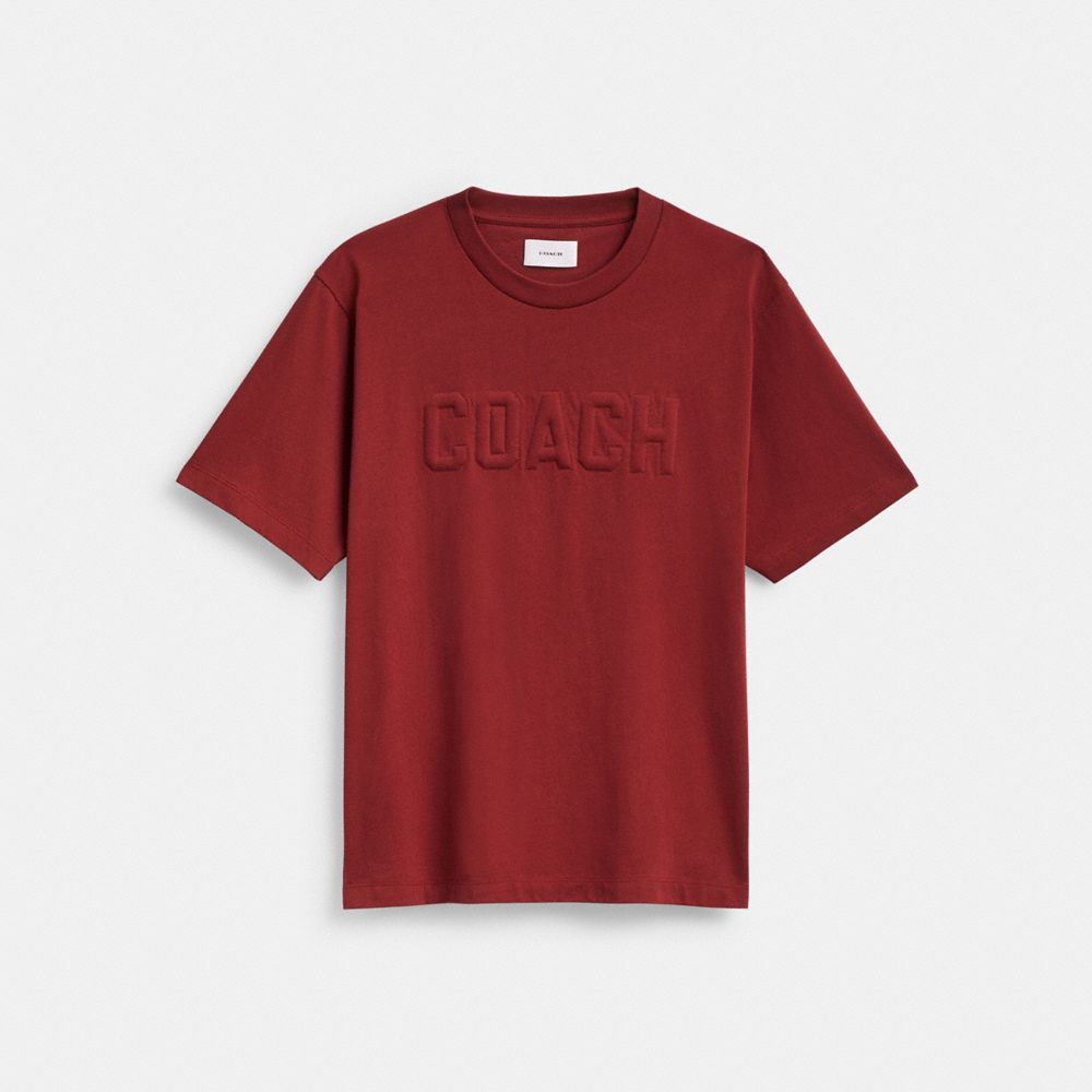 COACH®,デボスド Tシャツ・オーガニック コットン,トップス＆ボトムス,ﾒﾙﾛｰ