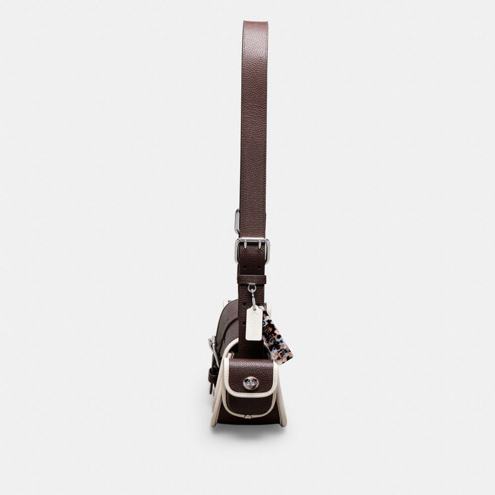 COACH®,Cargo Wavy Dinky Bag In Coachtopia Leather,Shoulder Bag,Plastic,Logo,Embossed,Casual,Day Party,Brown,Group View