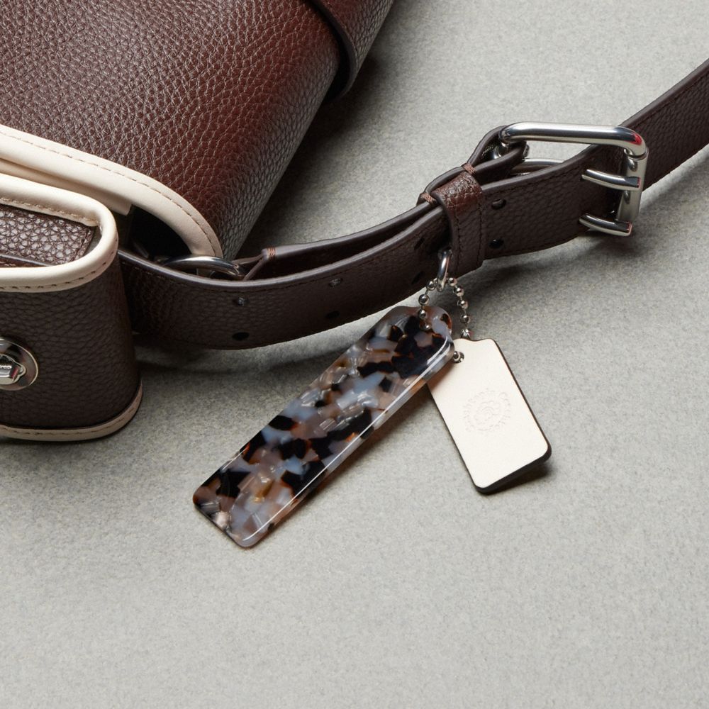 COACH®,Cargo Wavy Dinky Bag In Coachtopia Leather,Shoulder Bag,Plastic,Logo,Embossed,Casual,Day Party,Brown