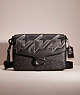 COACH®,UPCRAFTED SOFT TABBY MESSENGER IN SIGNATURE LEATHER,Polished Pebble Leather,Cozy Up,Black Copper/Black,Front View