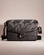 COACH®,UPCRAFTED SOFT TABBY MESSENGER IN SIGNATURE LEATHER,Polished Pebble Leather,Cozy Up,Black Copper/Black,Front View