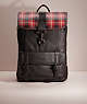 COACH®,UPCRAFTED BLEECKER BACKPACK,Pebble Leather,Cozy Up,Black Copper/Black,Front View