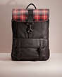 COACH®,UPCRAFTED BLEECKER BACKPACK,Pebble Leather,Cozy Up,Black Copper/Black,Front View