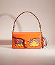 COACH®,UPCRAFTED TABBY SHOULDER BAG 26,Polished Pebble Leather,Medium,Cozy Up,Brass/Sun Orange,Front View