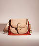 COACH®,UPCRAFTED BEAT SADDLE BAG,Glovetanned Leather,Brass/Taupe,Front View