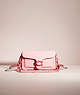 COACH®,UPCRAFTED TABBY CHAIN CLUTCH,Polished Pebble Leather,Silver/Flower Pink,Front View