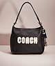 COACH®,UPCRAFTED CARY SHOULDER BAG,Pebble Leather,Cozy Up,Pewter/Black,Front View